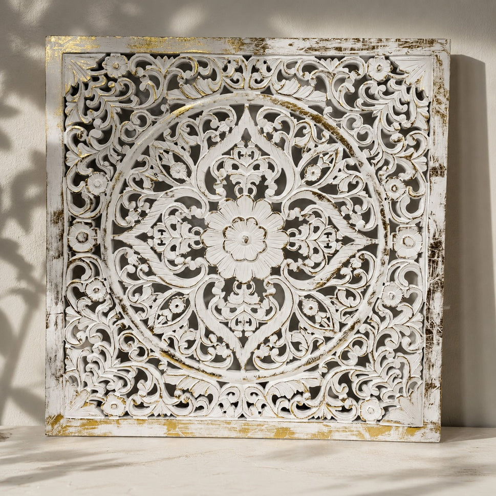 Siggy Hand Carved Wall Panel