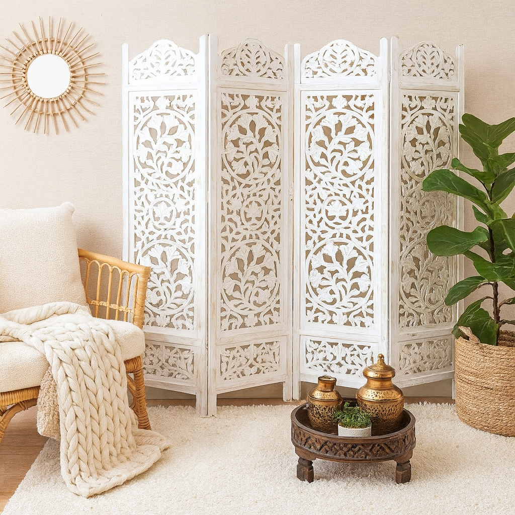 Ava Carved Room Divider