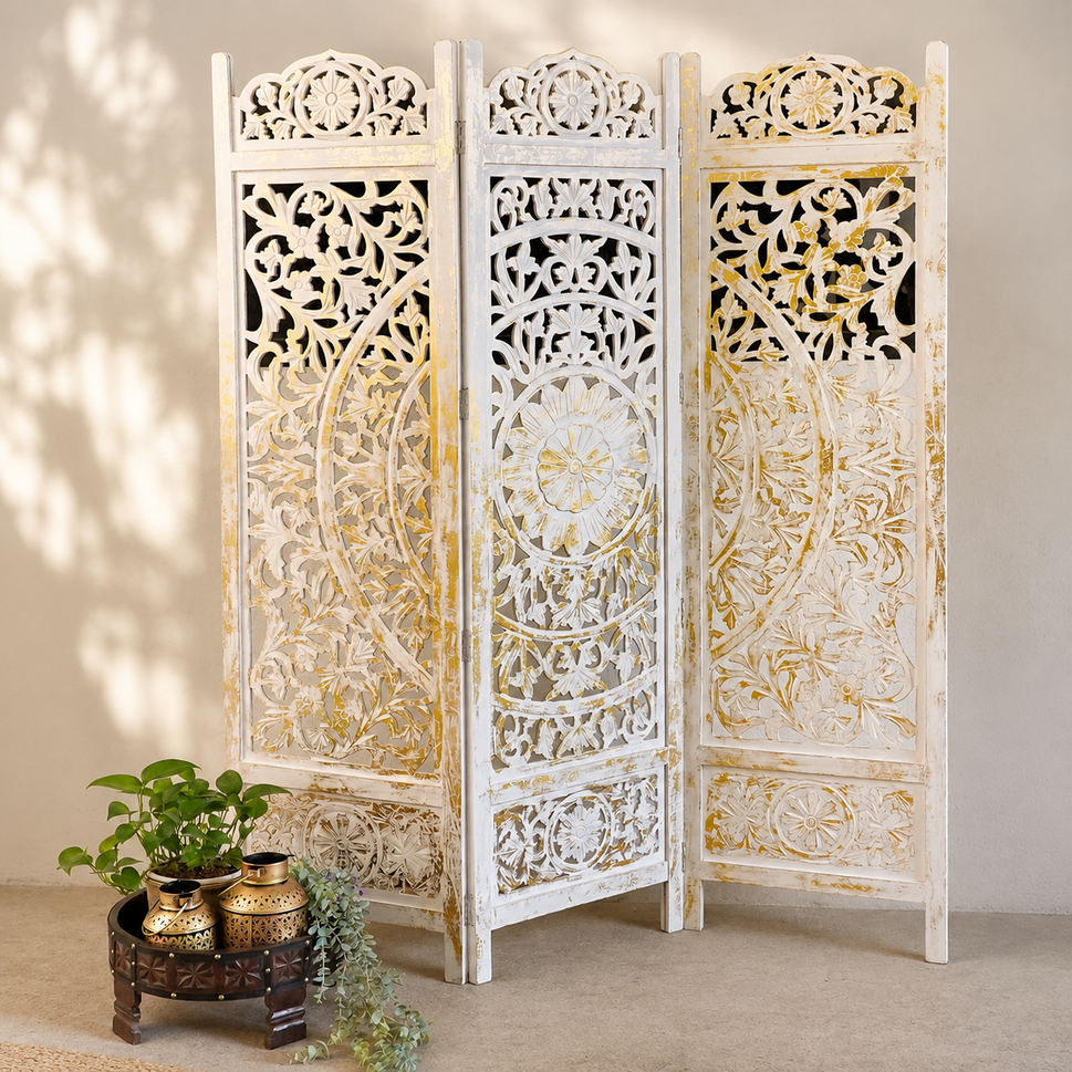 Yenfer Carved Room Divider