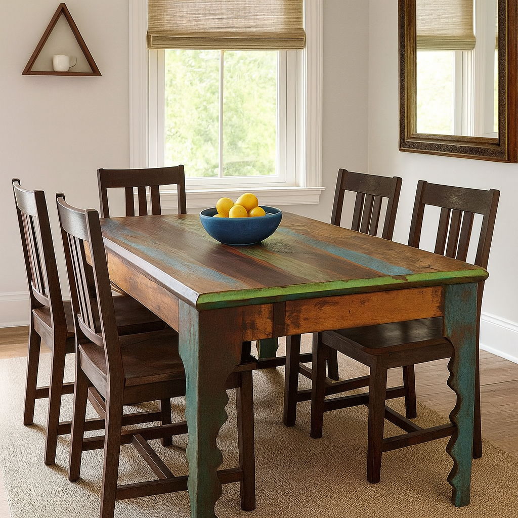 Pythia Hand Carved Wooden Dining Table