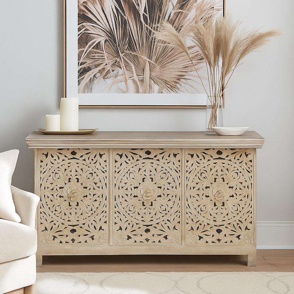 James Hand Carved Sideboard