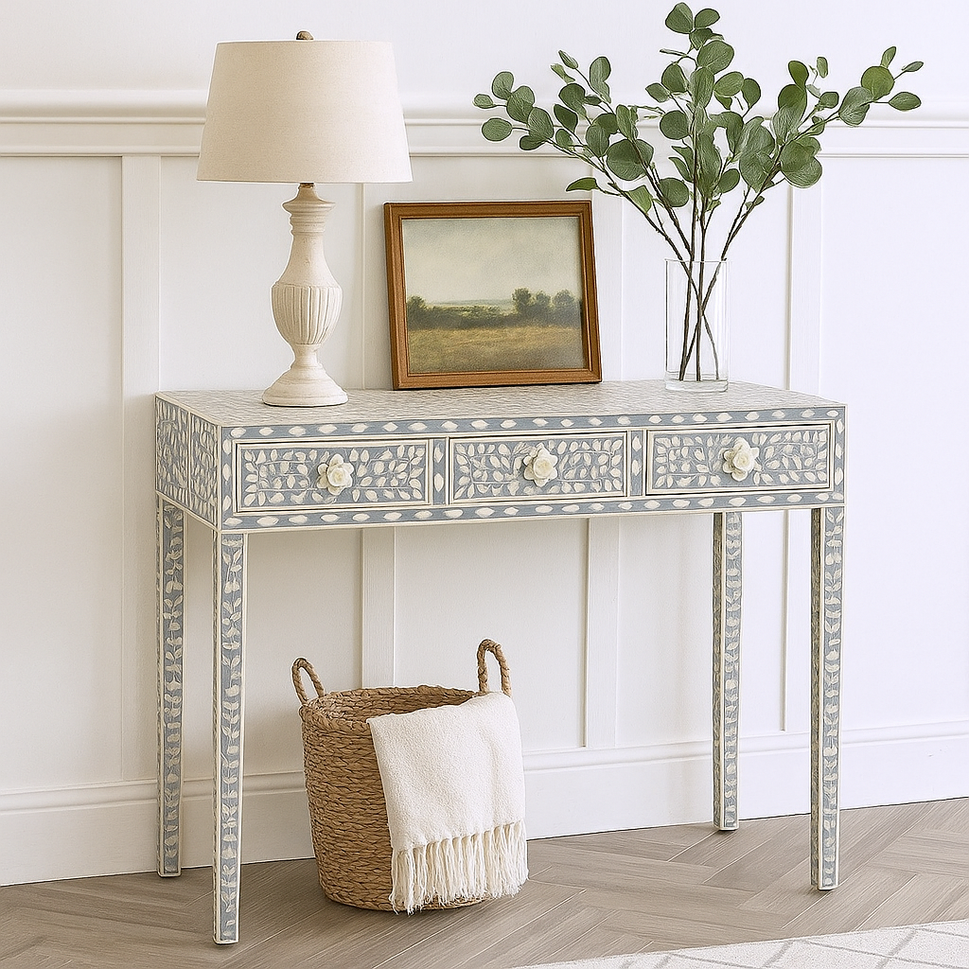 Anton Bone Inlay Console Table