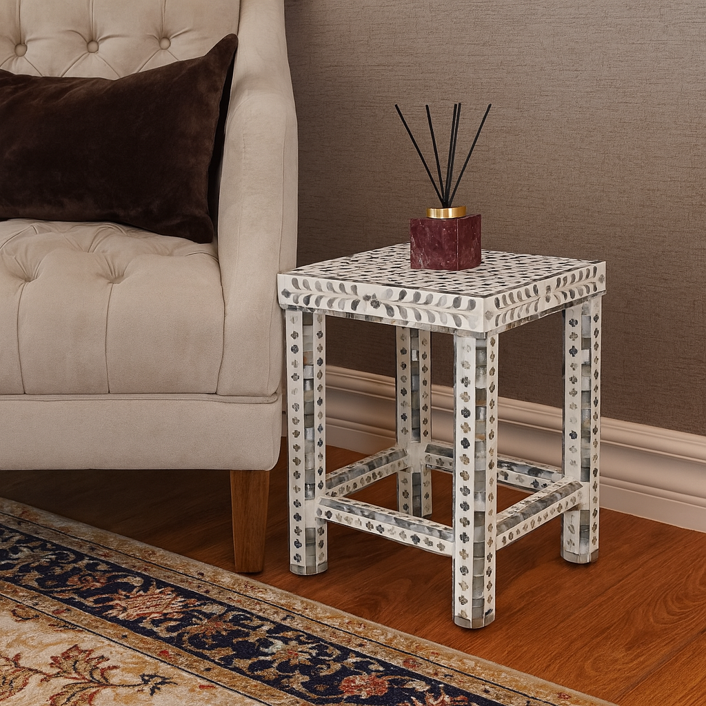 Susan Mother of Pearl Inlay Side Table