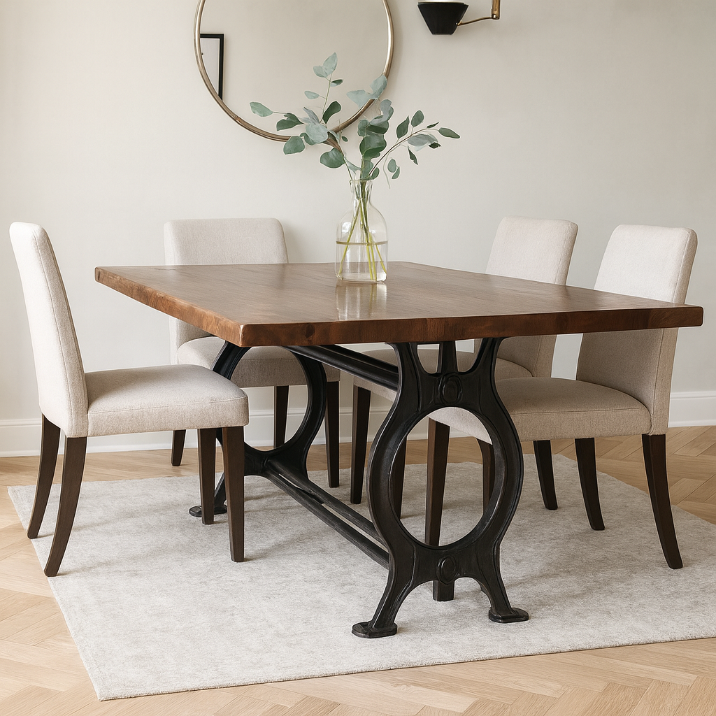 Evie Hand Carved Wooden Dining Table
