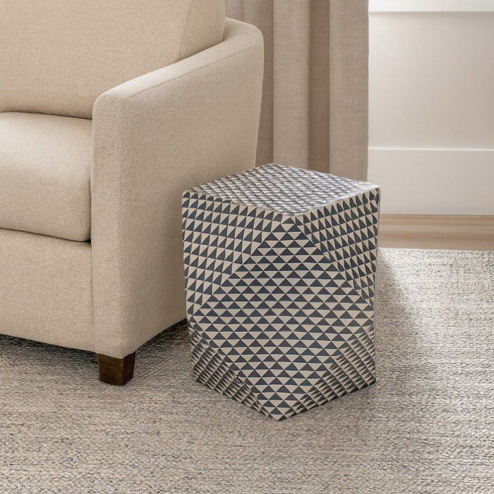 Clora Bone Inlay Stool