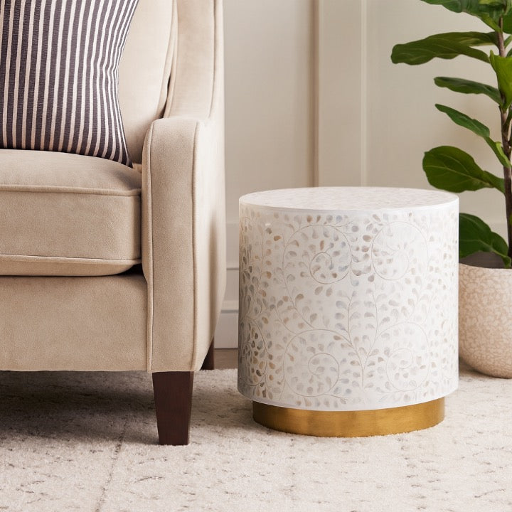 Alex Bone Inlay Stool