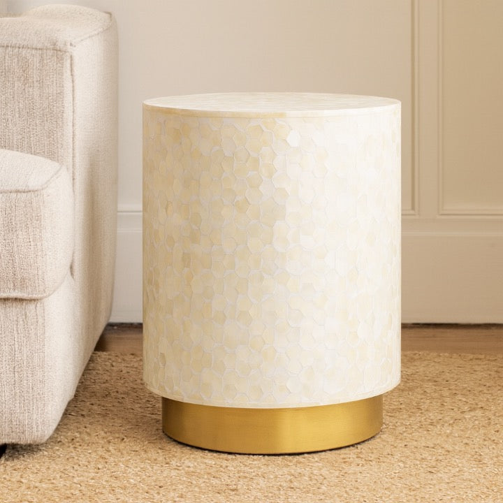 Alex Bone Inlay Stool