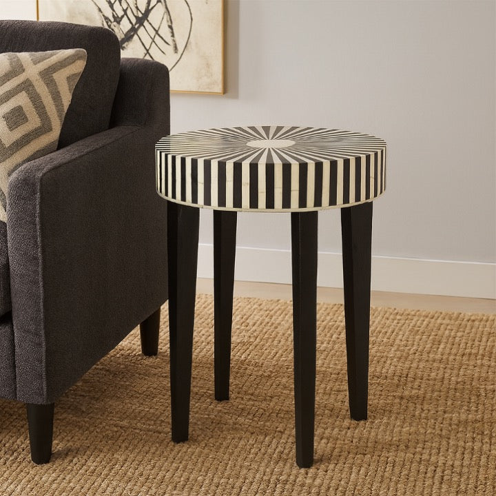 Jess Bone Inlay Stool