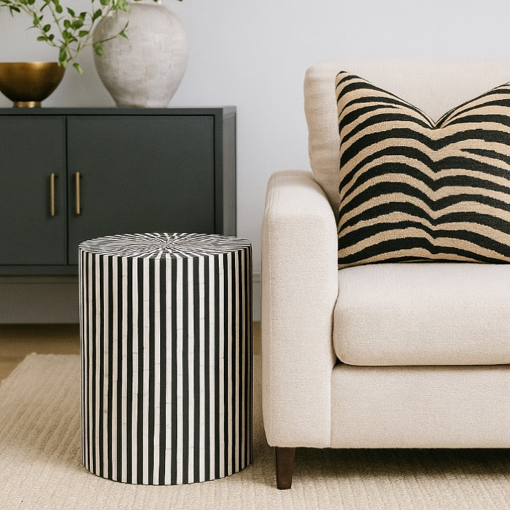 Ava Bone Inlay Stool