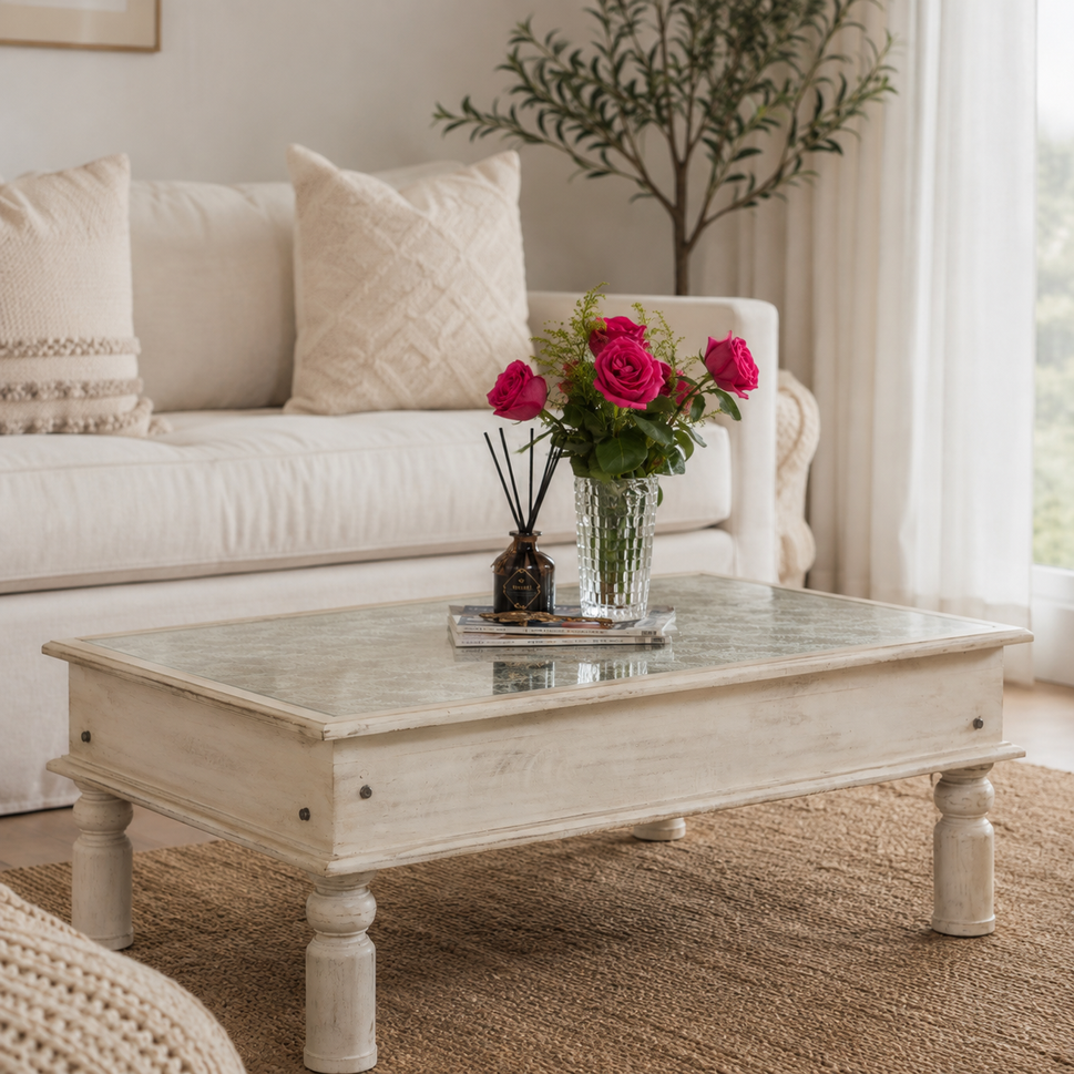 Sai Carved Tile Coffee Table