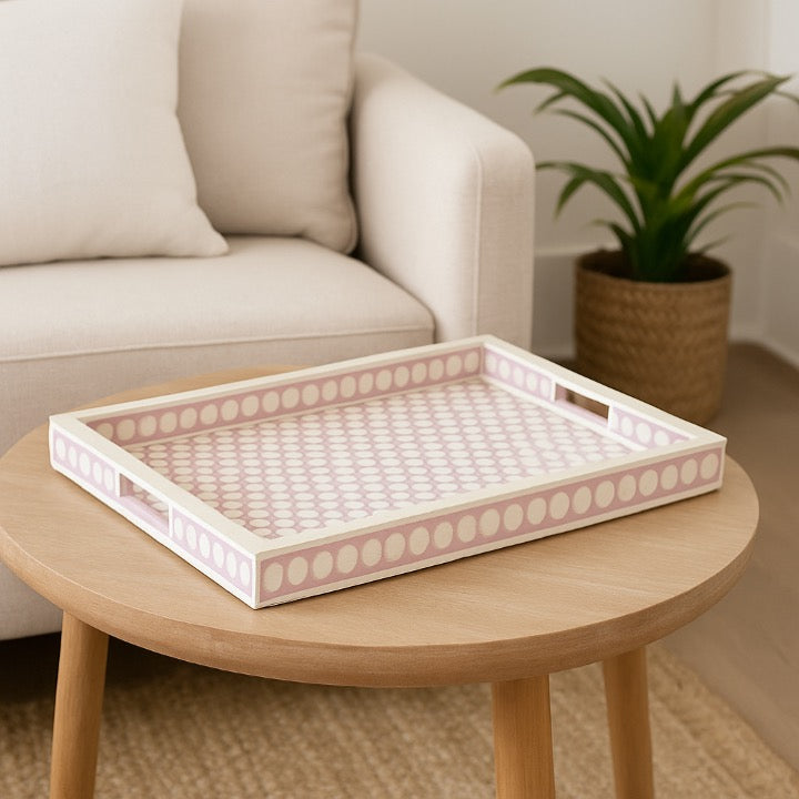 Sarah Bone Inlay Geometric Pattern Tray – Celson Lifestyle Interiors ...