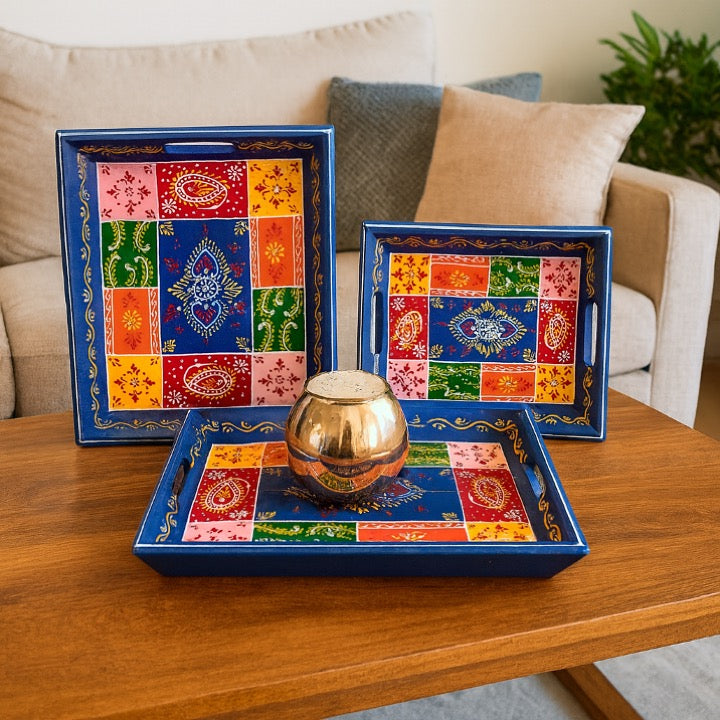 Shiva Hand Painted Wooden Tray