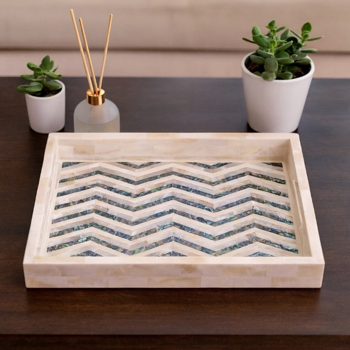 Patrice Mother of Pearl Inlay & Bone Inlay Tray