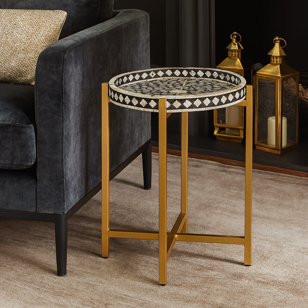 Lavie Mother of Pearl Inlay Side Table