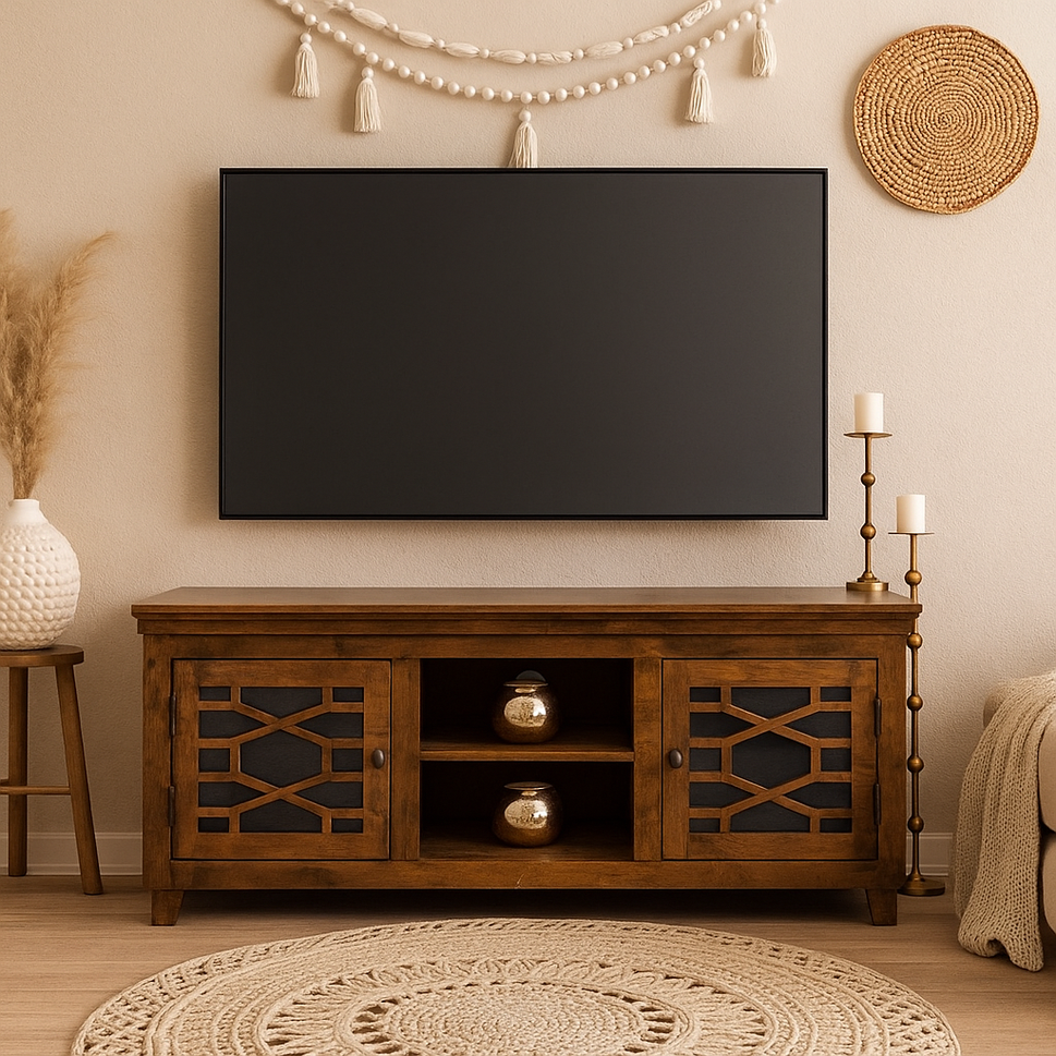 Karen Hand Carved Wooden TV Cabinet