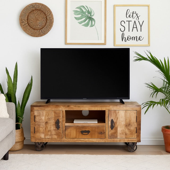Carmine Hand Carved Wooden TV Cabinet