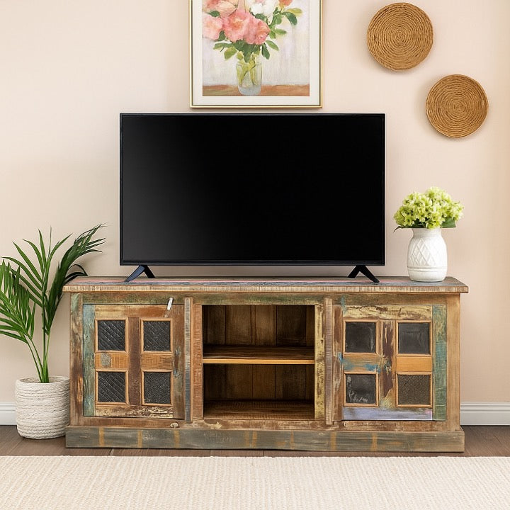 Amali Hand Carved Wooden TV Cabinet