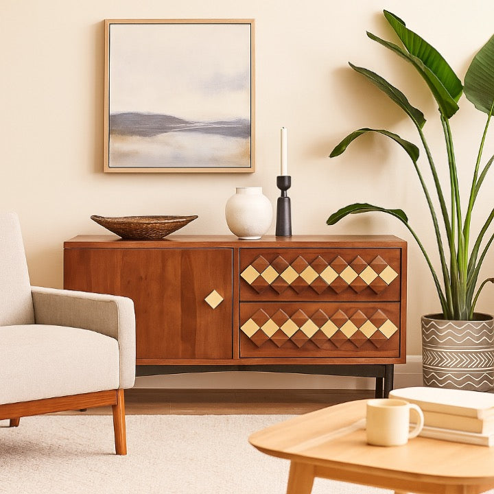 Blair Hand Carved Wooden TV Cabinet