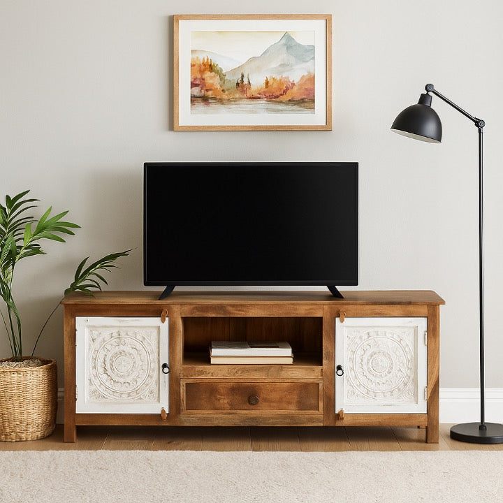 Axlon Hand Carved TV Cabinet