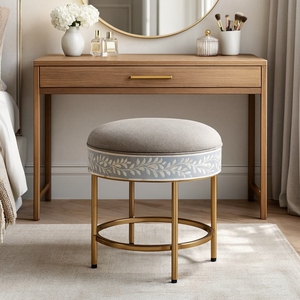 Roza Bone Inlay Stool