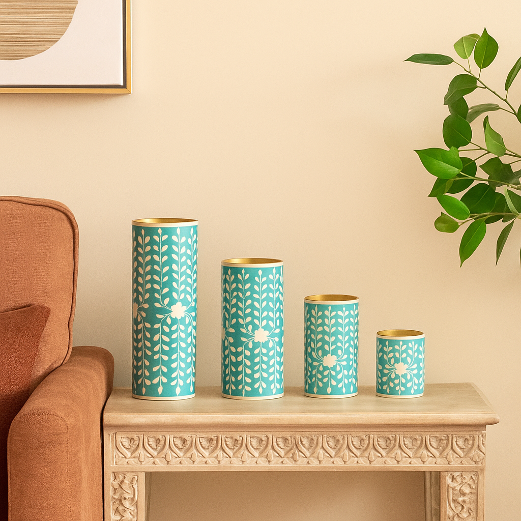 Olin Bone Inlay Vase