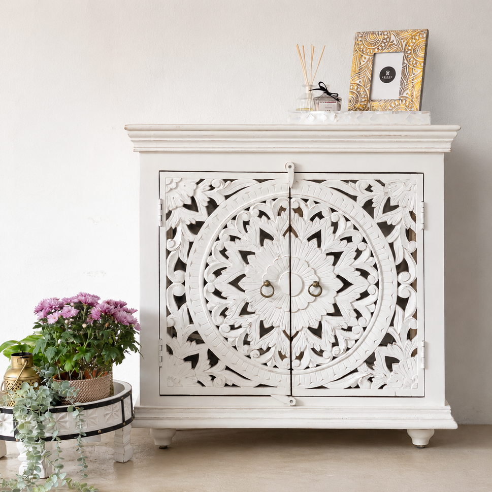 Aarushi Carved Wooden Cabinet