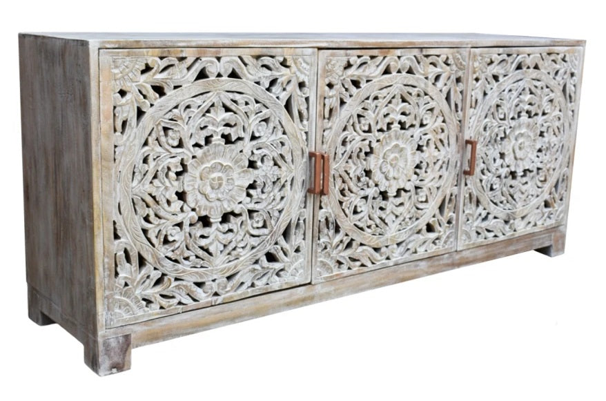 Joey Wooden Carved TV Cabinet