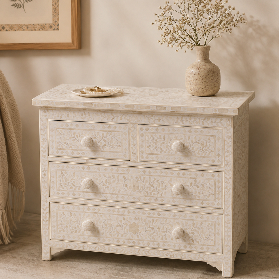 Bridget Bone Inlay Chest of Drawer