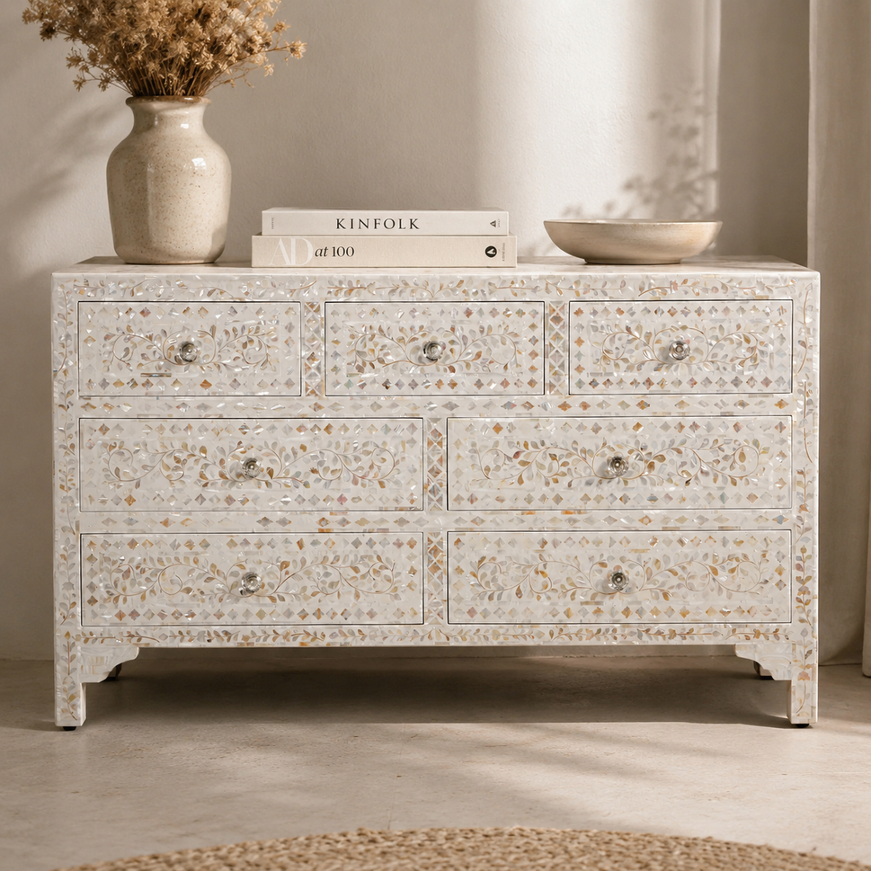 Evan Mother of Pearl Inlay Dresser