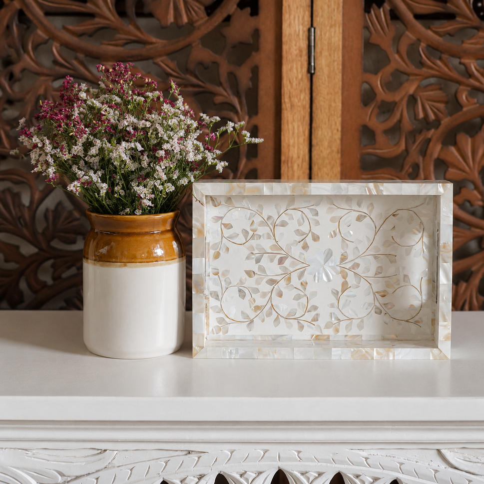Allen Mother of Pearl Inlay Tray