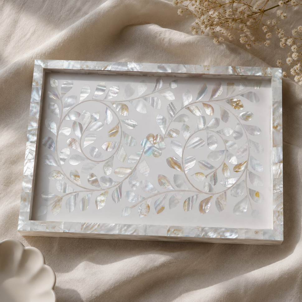 Allen Mother of Pearl Inlay Tray