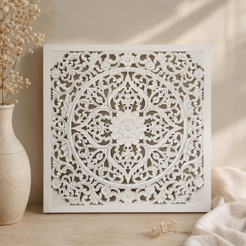 Siggy Hand Carved Wall Panel