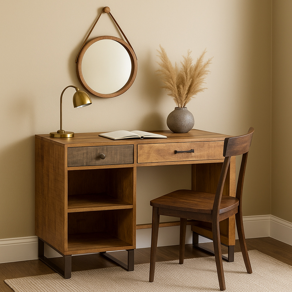 Simon Wooden Hand Carved Study Table