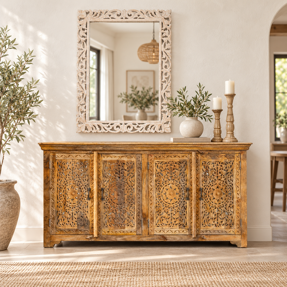 Finler Hand Carved Sideboard