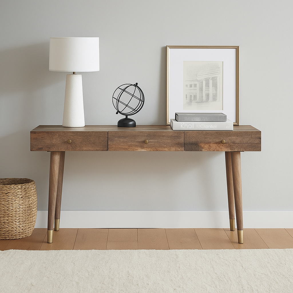 Naomi Wooden Hand Carved Study Table