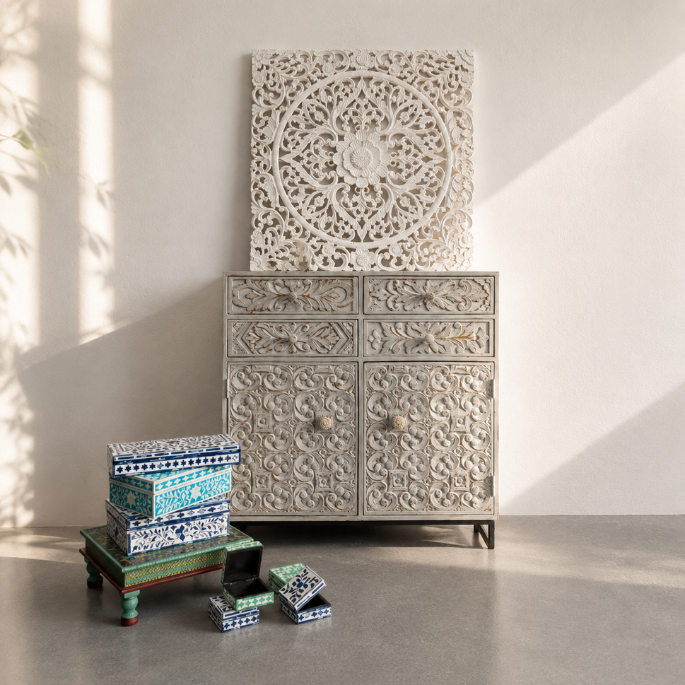 Naya Wooden Carved Chest