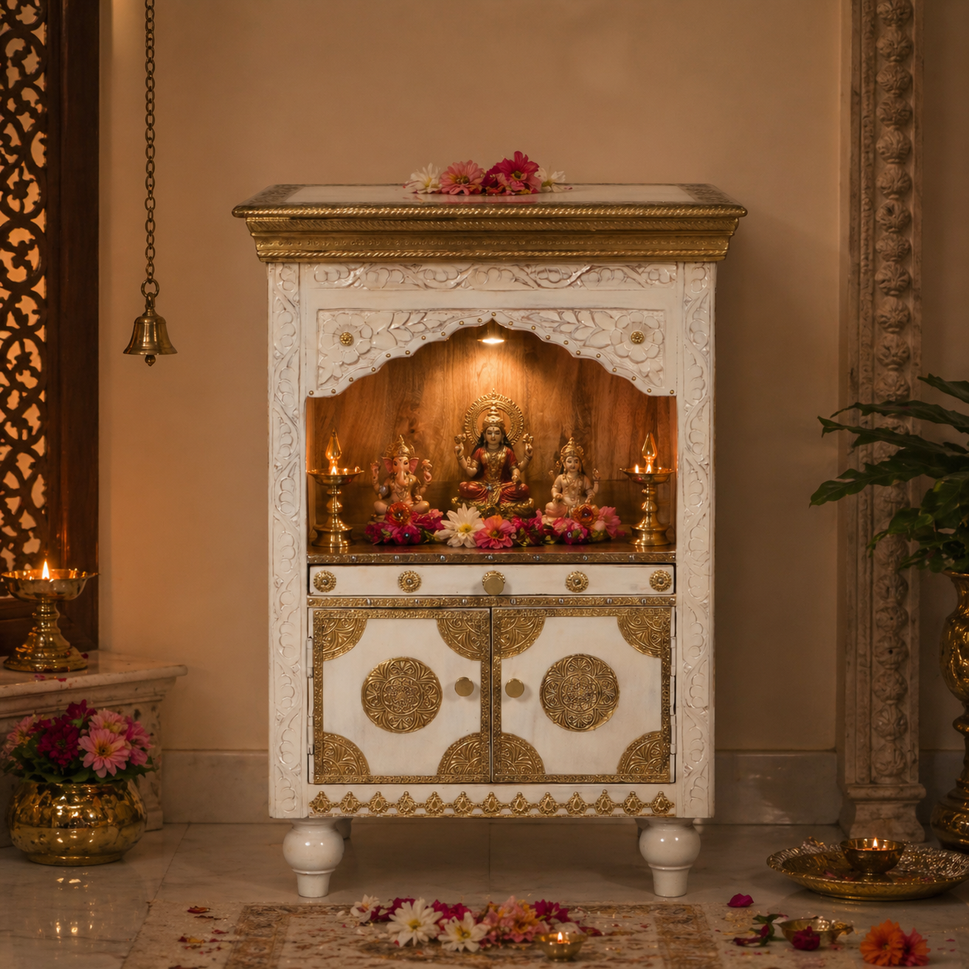 Diya Wooden Mandir
