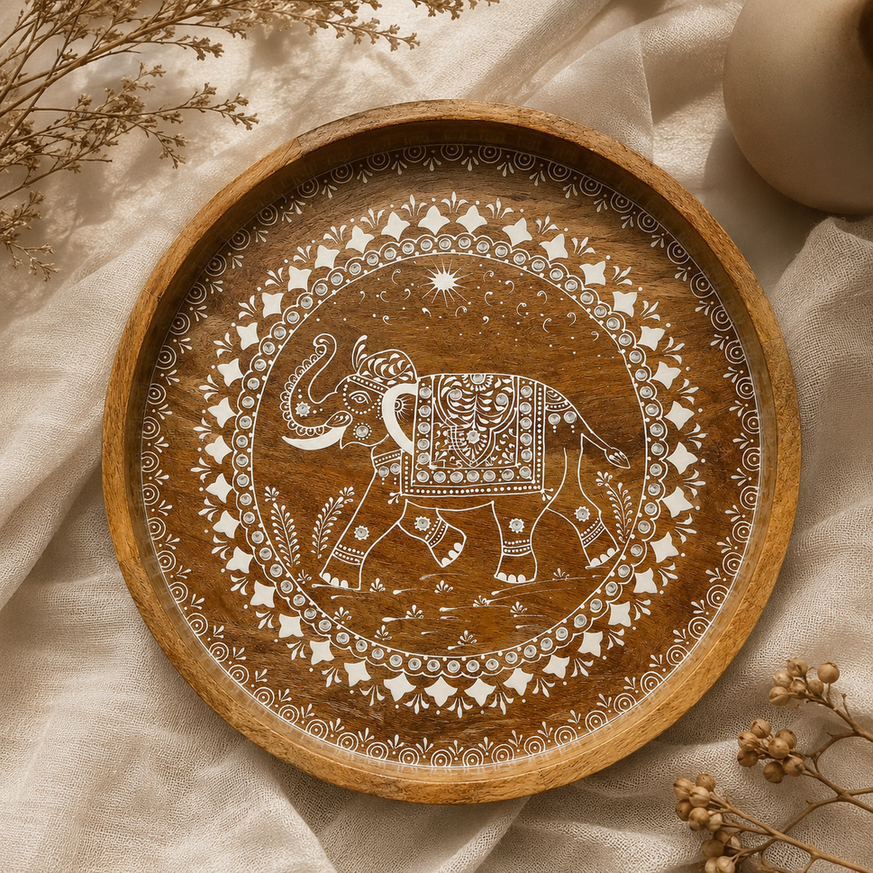 Michael Hand Painted Wooden Tray