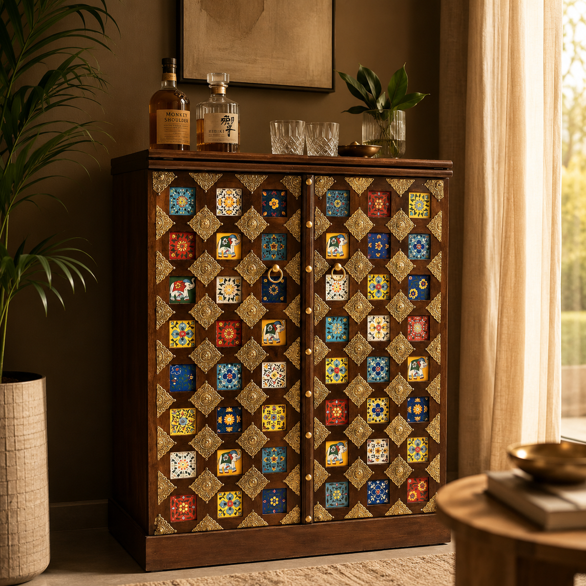 Terry Tile Bar Cabinet