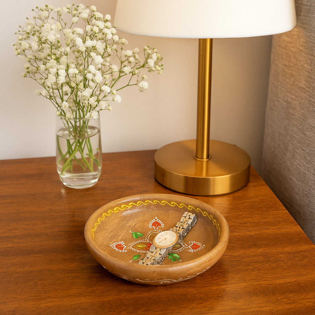 Barnett Hand Painted Wooden Tray