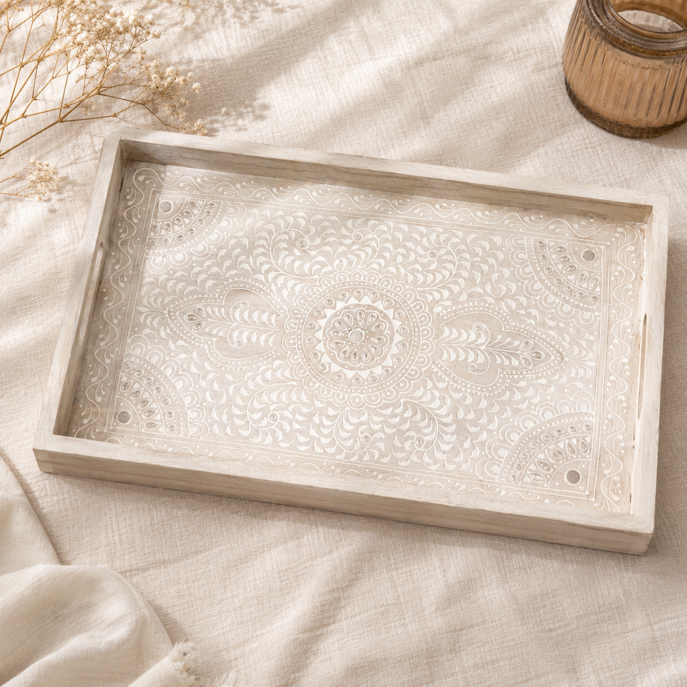 Shen Carved Wooden Tray