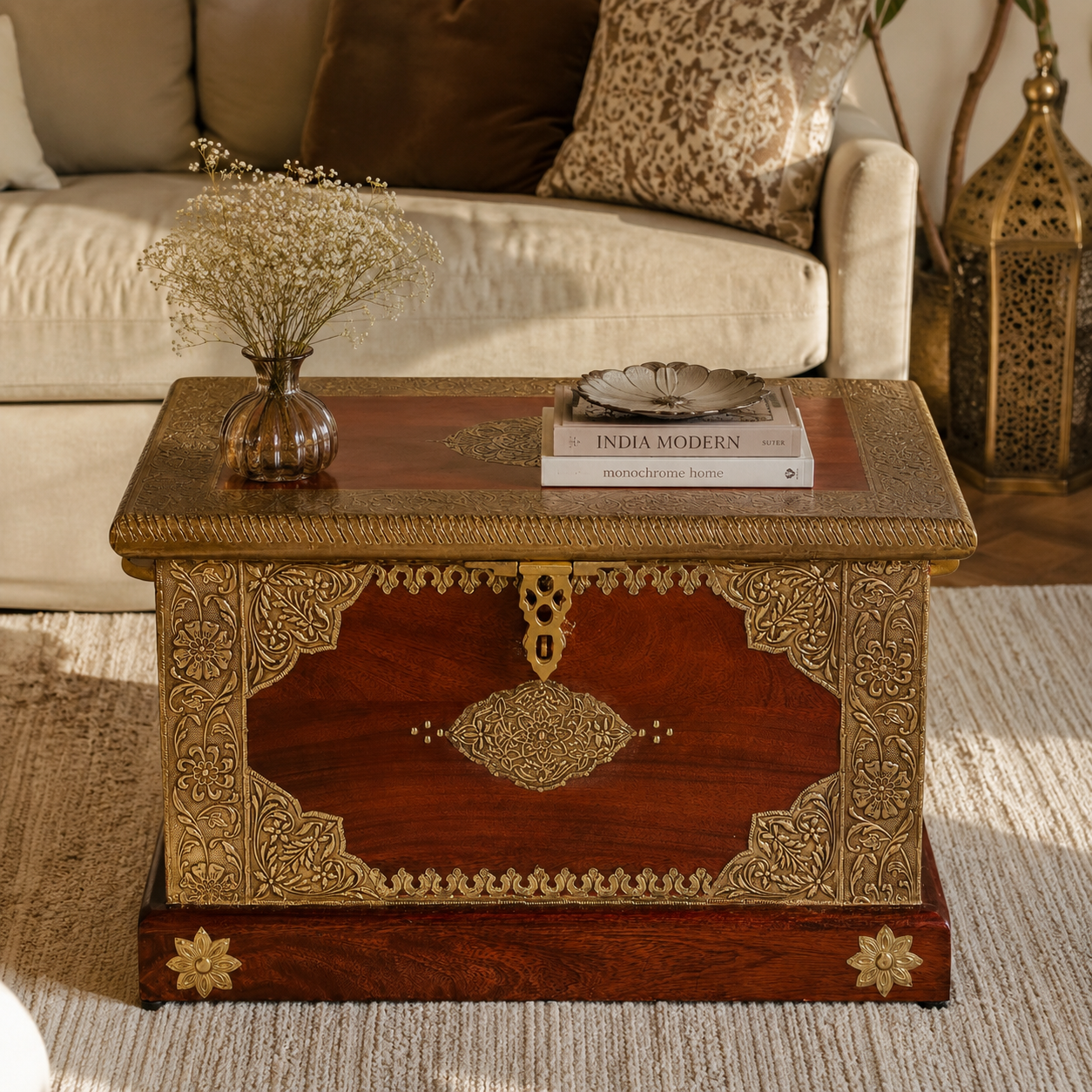 Tanusha Wooden Storage Trunk