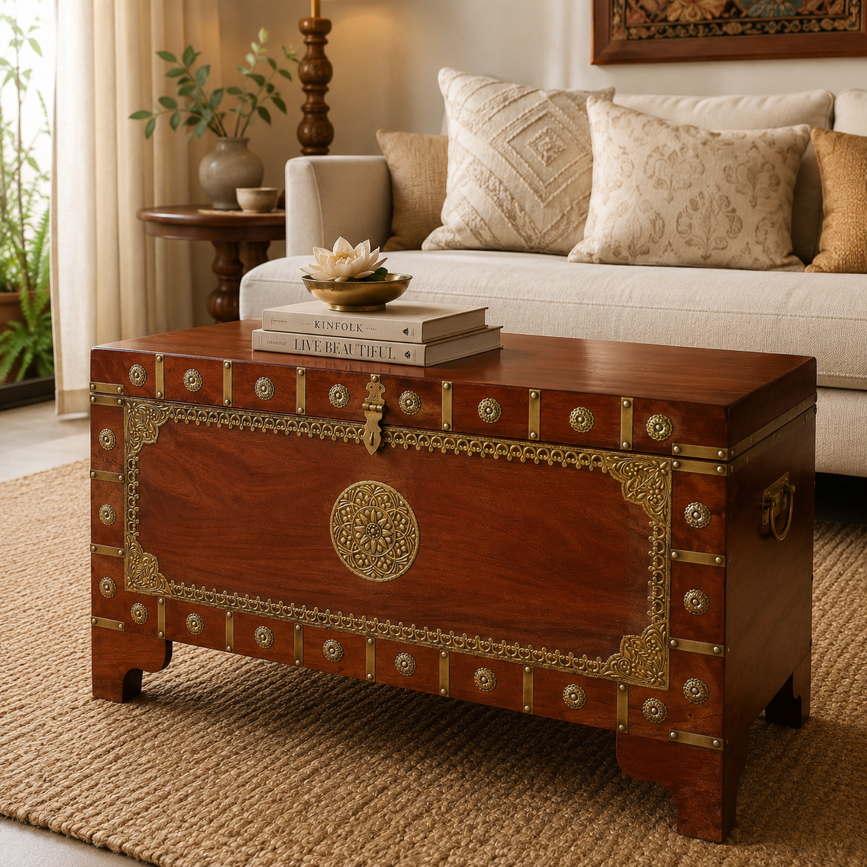 Trisha Wooden Storage Trunk