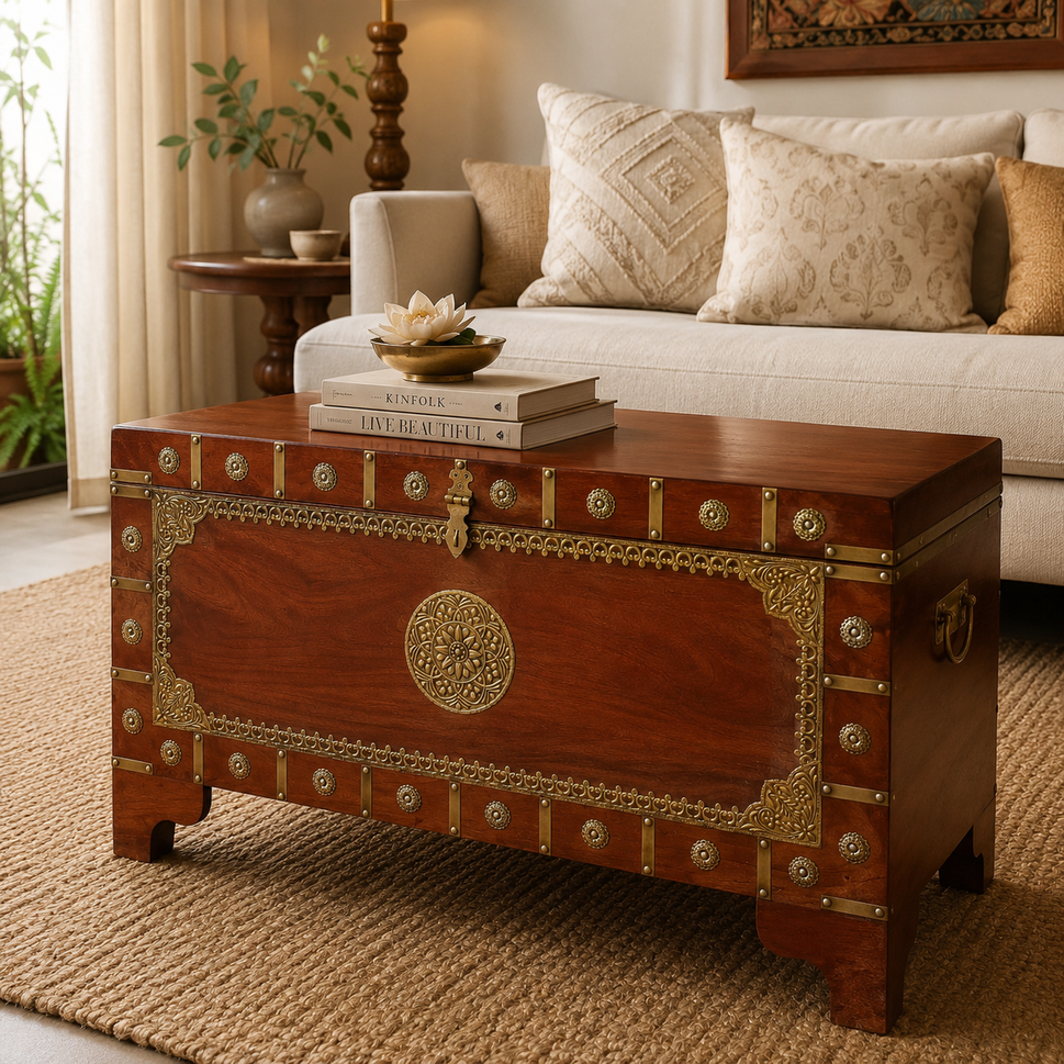 Trisha Wooden Storage Trunk