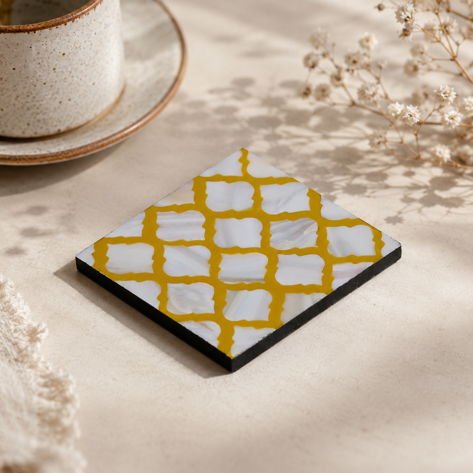 Wesley Mother of Pearl Inlay Coaster